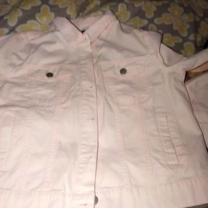 Baby pink Forever 21 jean jacket 0X